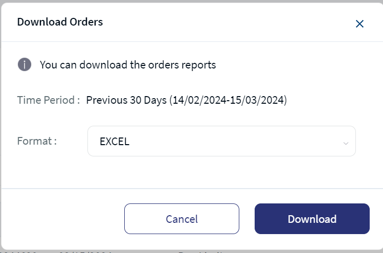 Order Download Format